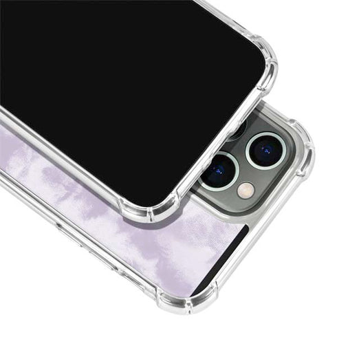 Purple and White Tie Dye iPhone 15 Pro Clear Case